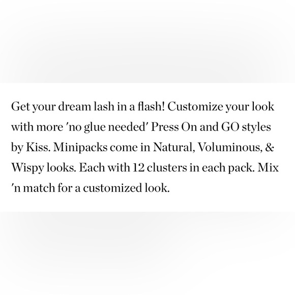 $7❤️🔥 LAST 1! Kiss ImPRESS Press-On Falsies Eyelash Clusters No Glue Needed - Picture 6 of 7
